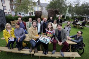 Wigtown Book Festival Kelton wicker Beltie 